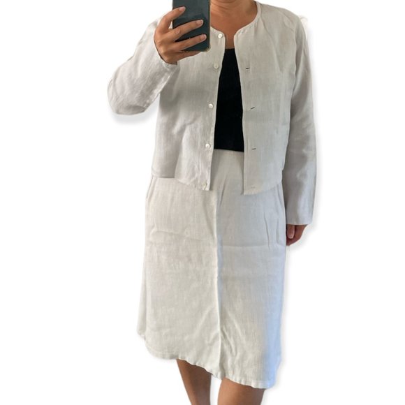Vintage Agnes b. Linen Jacket Sz 2 - Picture 2 of 6